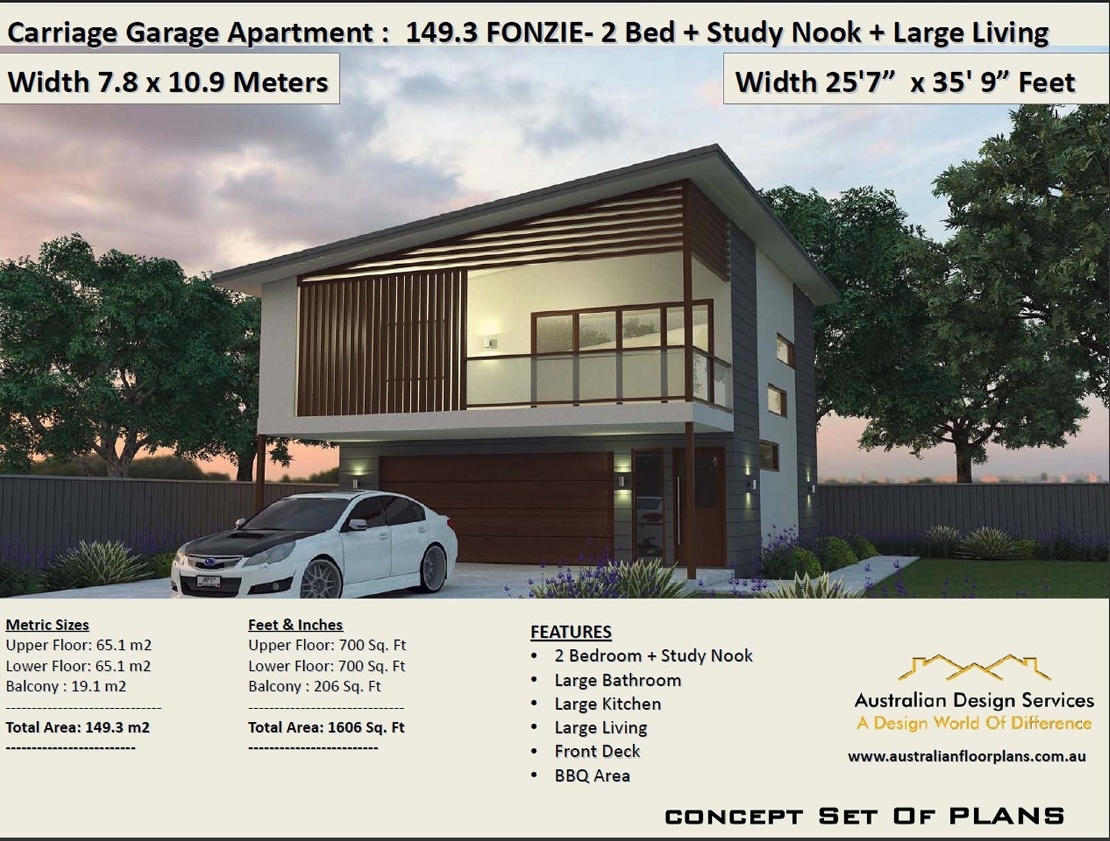 Carriage House Garage Apartment Plan Fonzie 2 Bed Study House Plan Area 149 3 M2 1606 Sq Foot Garage Apartment Carriage House Etsy