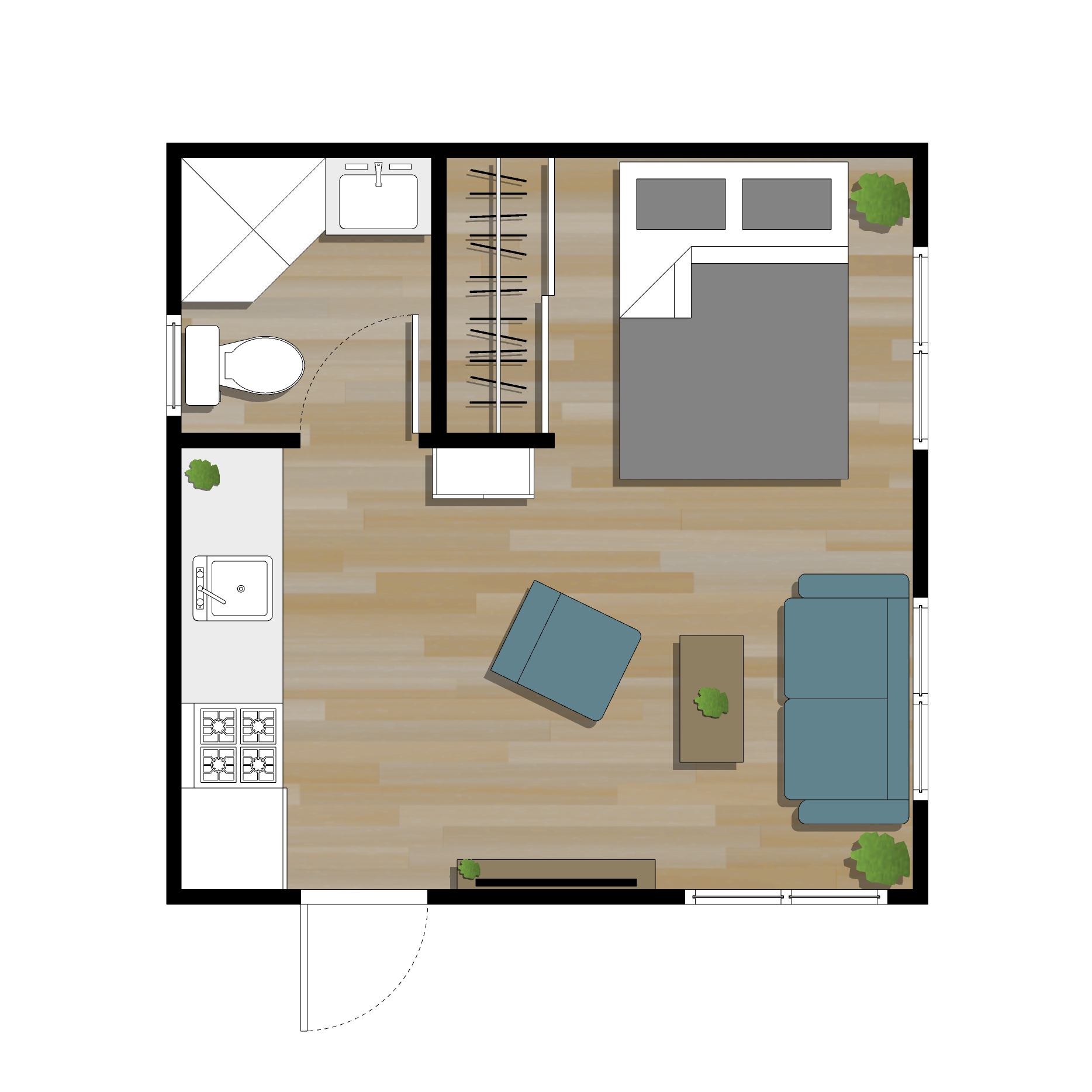 Casita Model 15X15 Plans In PDF Or CAD Casita Floor Plans Casita Model 15X15 Plans In PDF Or CAD Casita Floor Plans