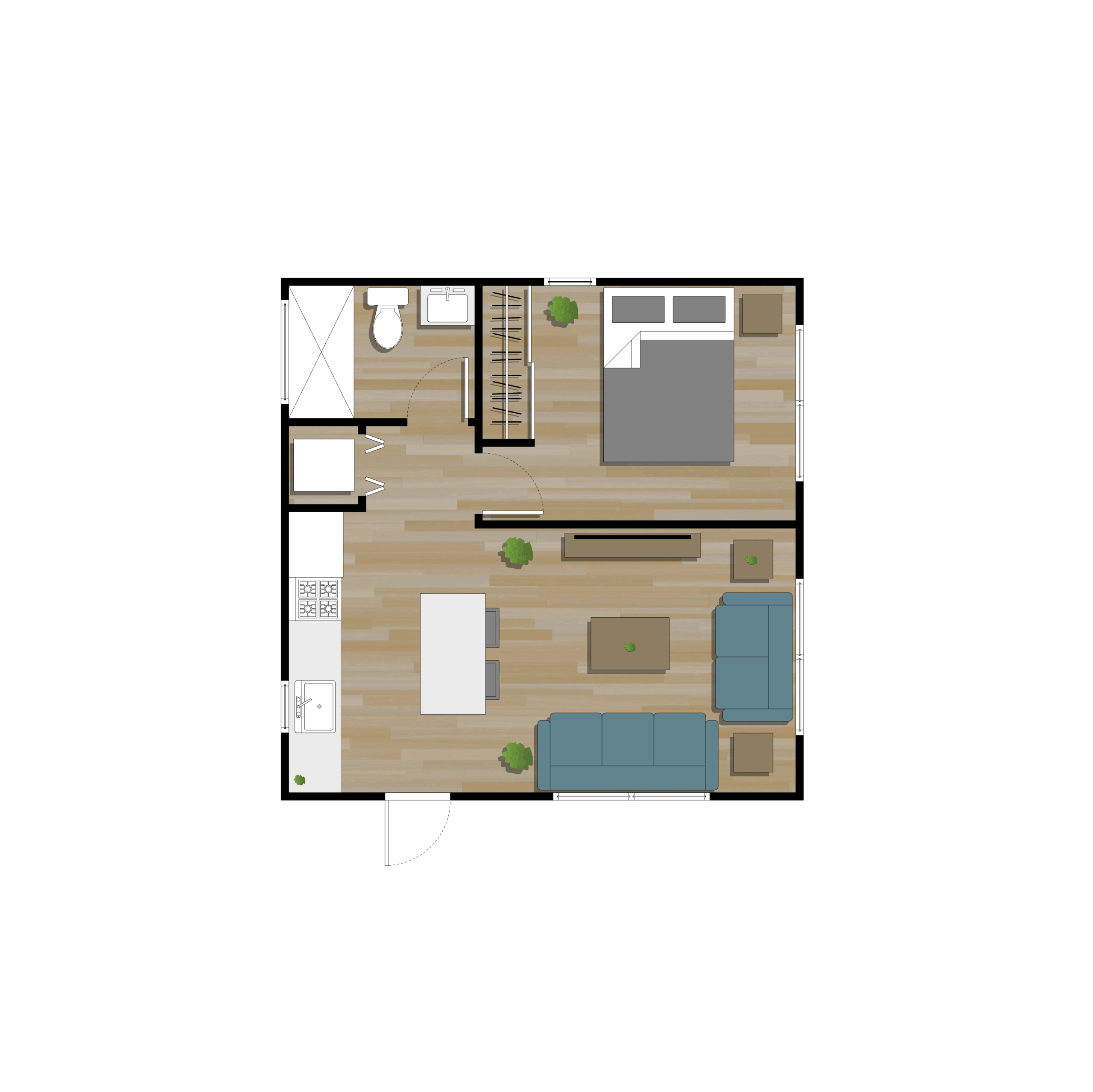 Casita Model 20X20 Plans In PDF Or CAD Casita Floor Plans