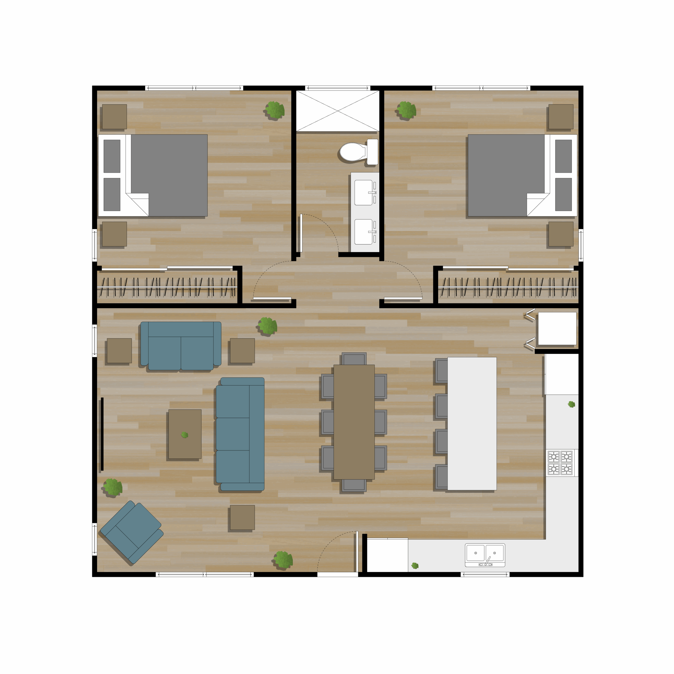 Casita Model 30X30 Plans In PDF Or CAD Casita Floor Plans