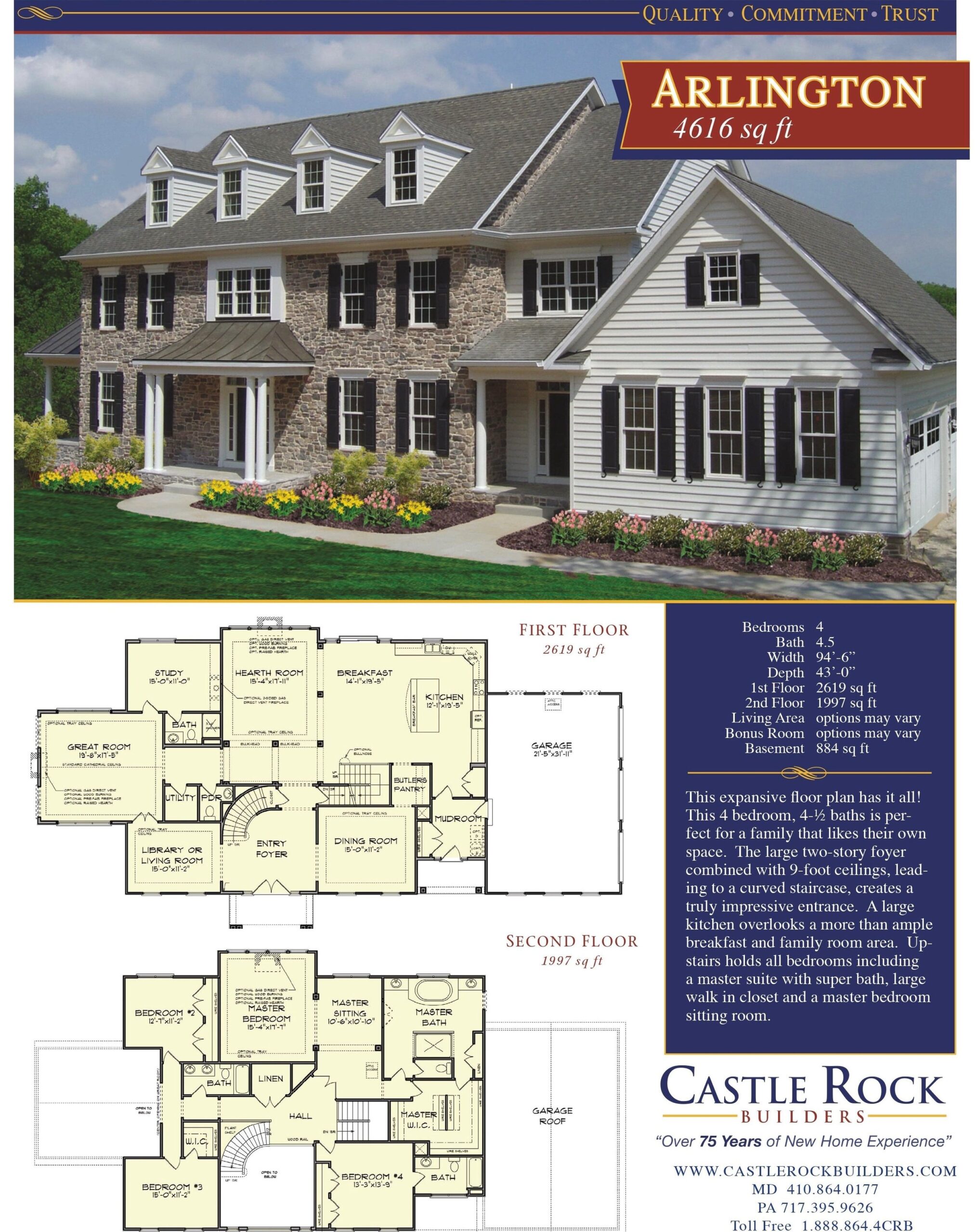 Castle Rock Builders Arlington Plan 4616 Sq Ft 5 Bed 7 Bath Castle Rock Builders Arlington Plan 4616 Sq Ft 5 Bed 7 Bath