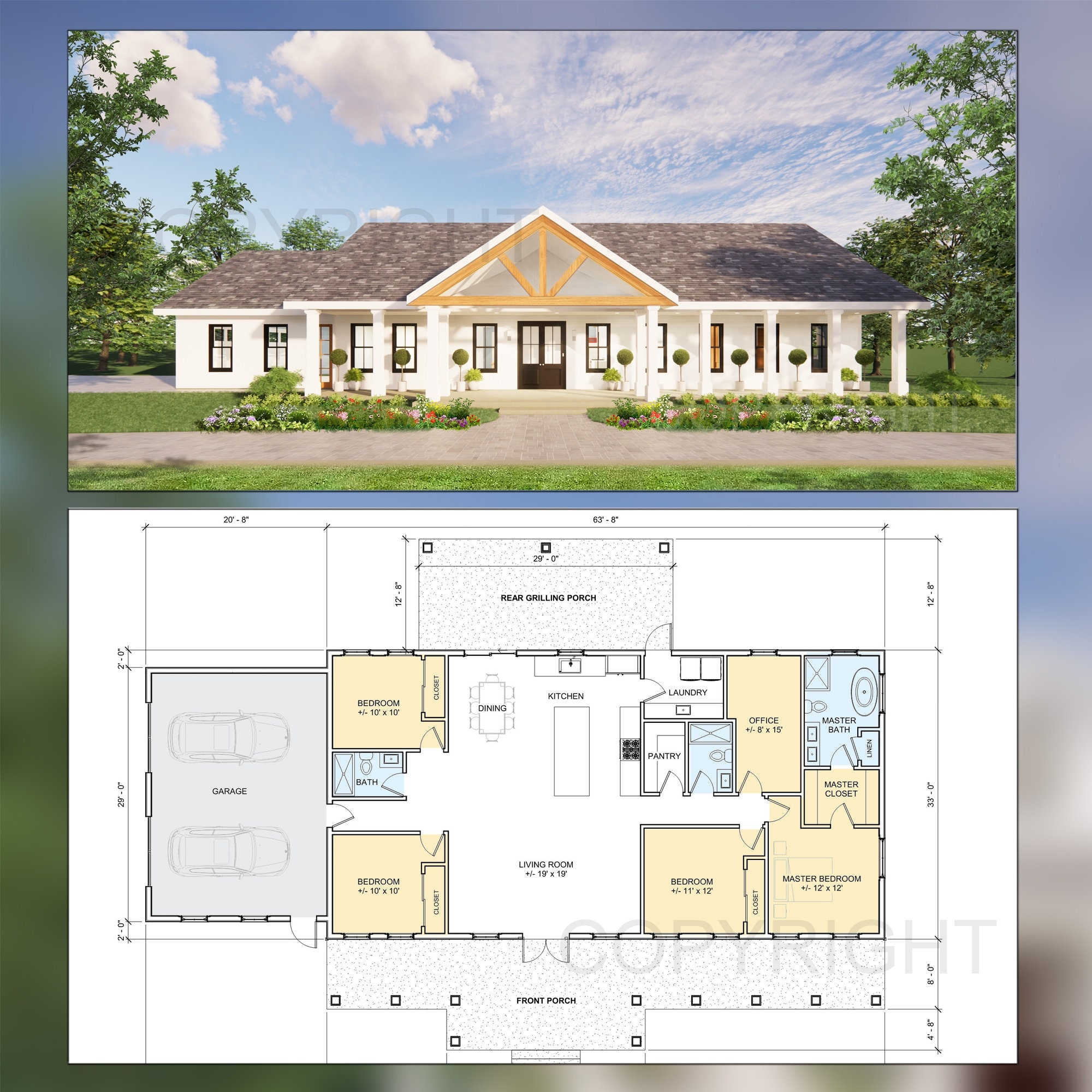 Cedar Springs Barndominium House Plan Design 4 Bed 3 Bath 