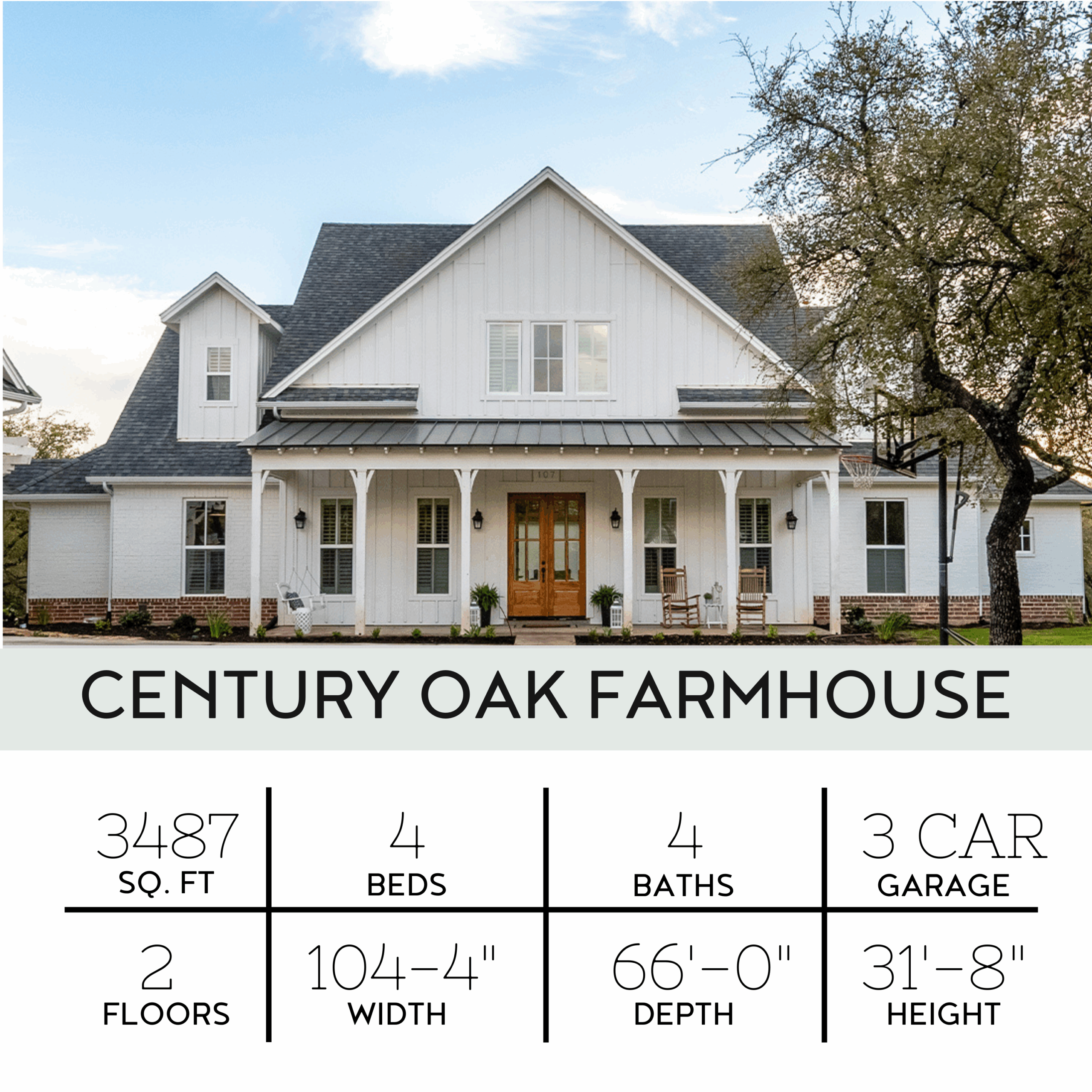 Century Oak Farmhouse Floor Plan