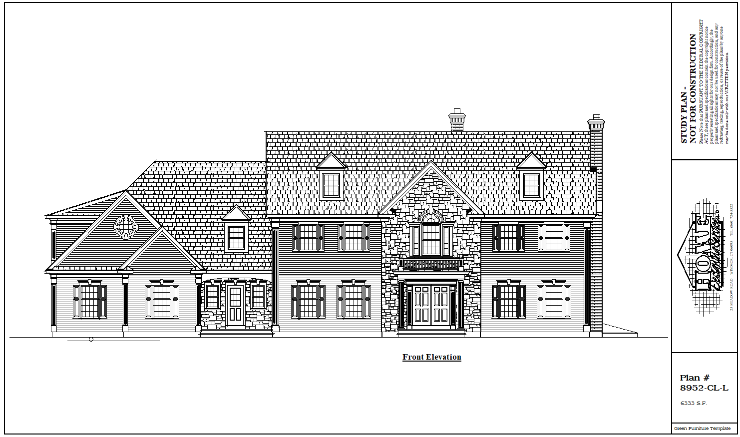 Colonial House Plan 8952 CL L Home Designing Service Ltd 