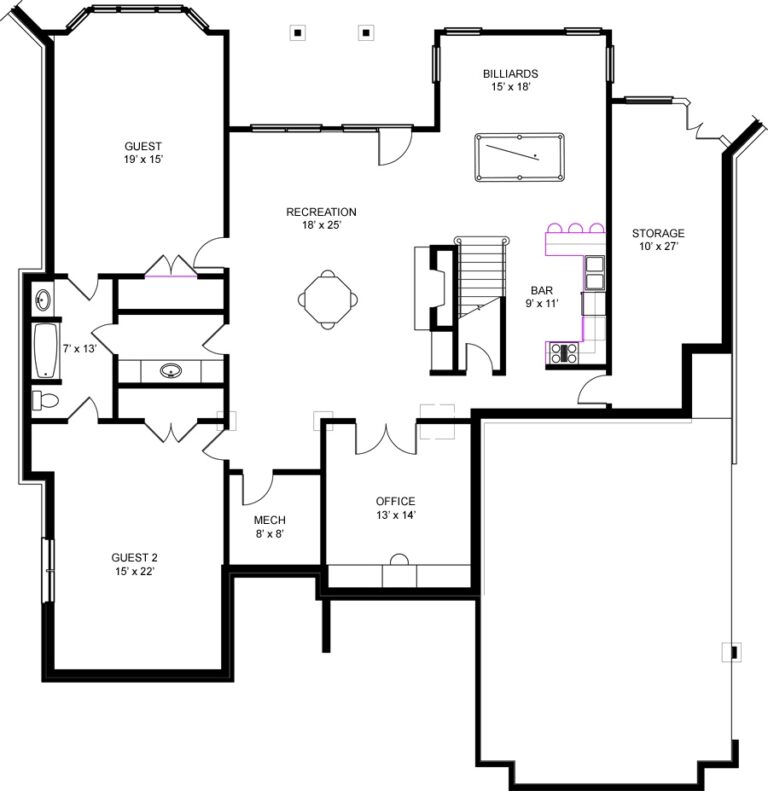 Colonial House Plan With 4 Bedrooms And 4 5 Baths Plan 6158