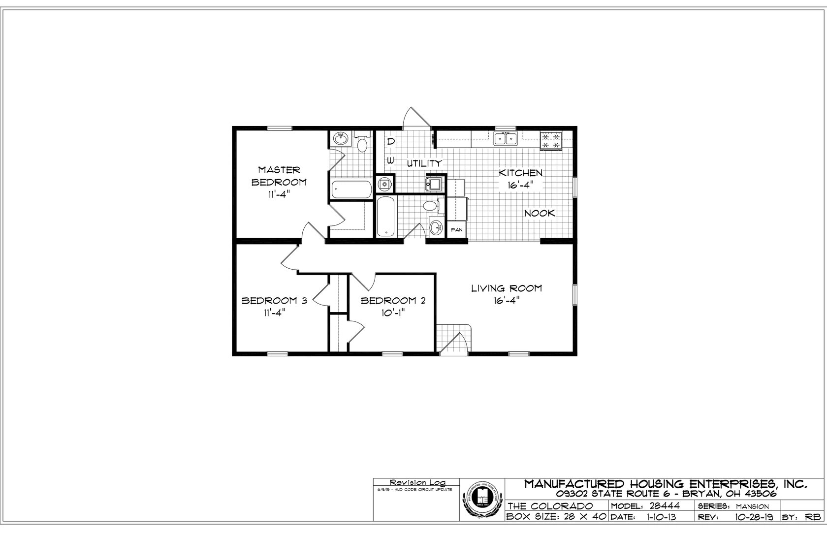 28x40 Two Bedroom House Plans