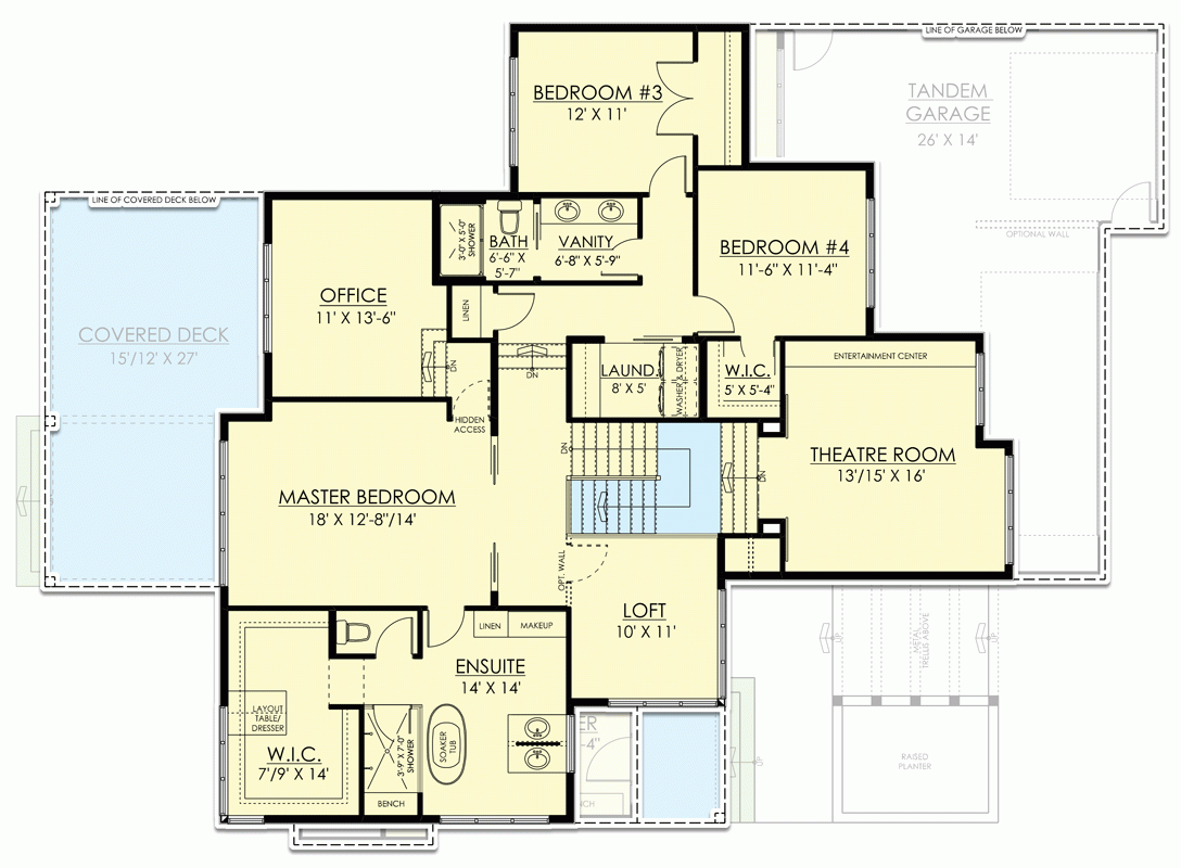 Contemporary 2 Story Home Plan With Home Gym And Office In Master Contemporary 2 Story Home Plan With Home Gym And Office In Master