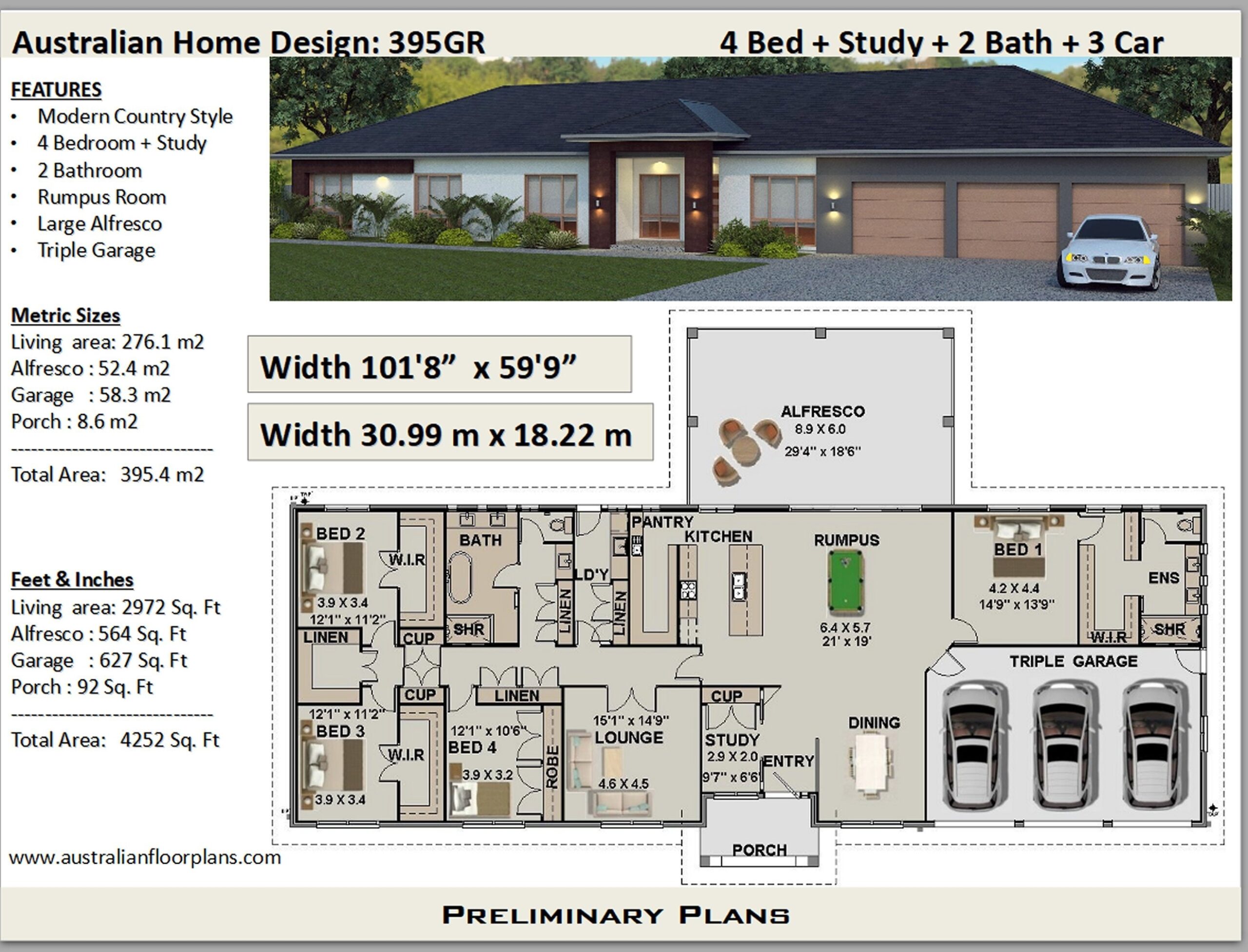 4 Bedroom Low Country House Plans