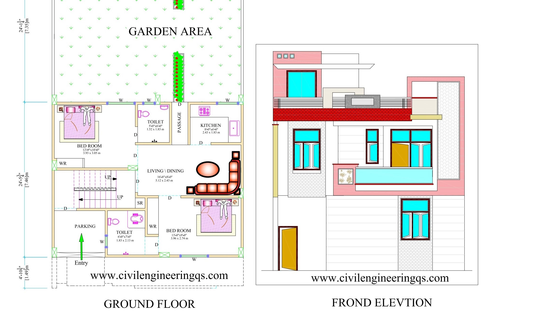 Customized AutoCAD G FF 5 Bedroom House Plan Customized AutoCAD G FF 5 Bedroom House Plan