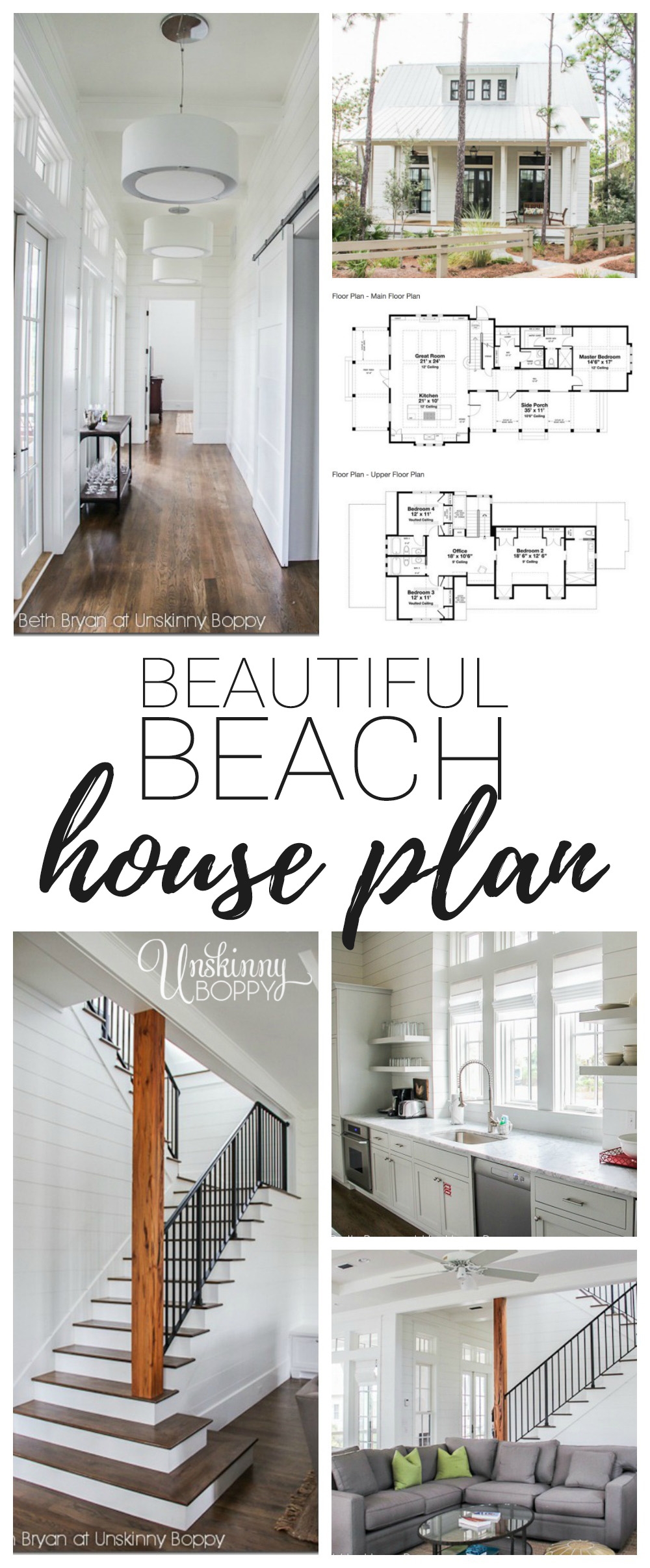 Dream Beach House Floor Plan From Watercolor Florida