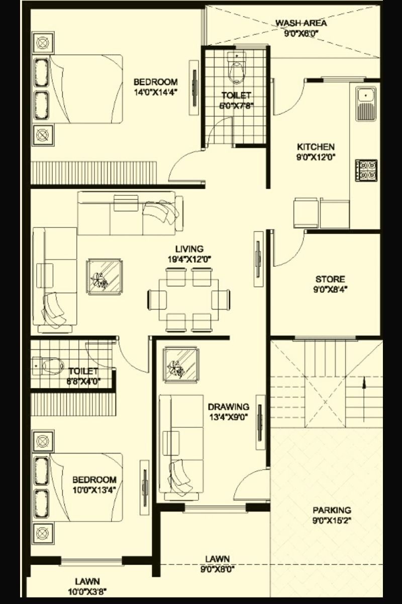 Double Bedroom House Plan Per Vastu Double Bedroom House Plan Per Vastu
