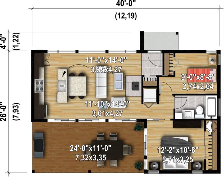 Eco Friendly 2 Bedroom Modern Style House Plan 8847 Plan 8847