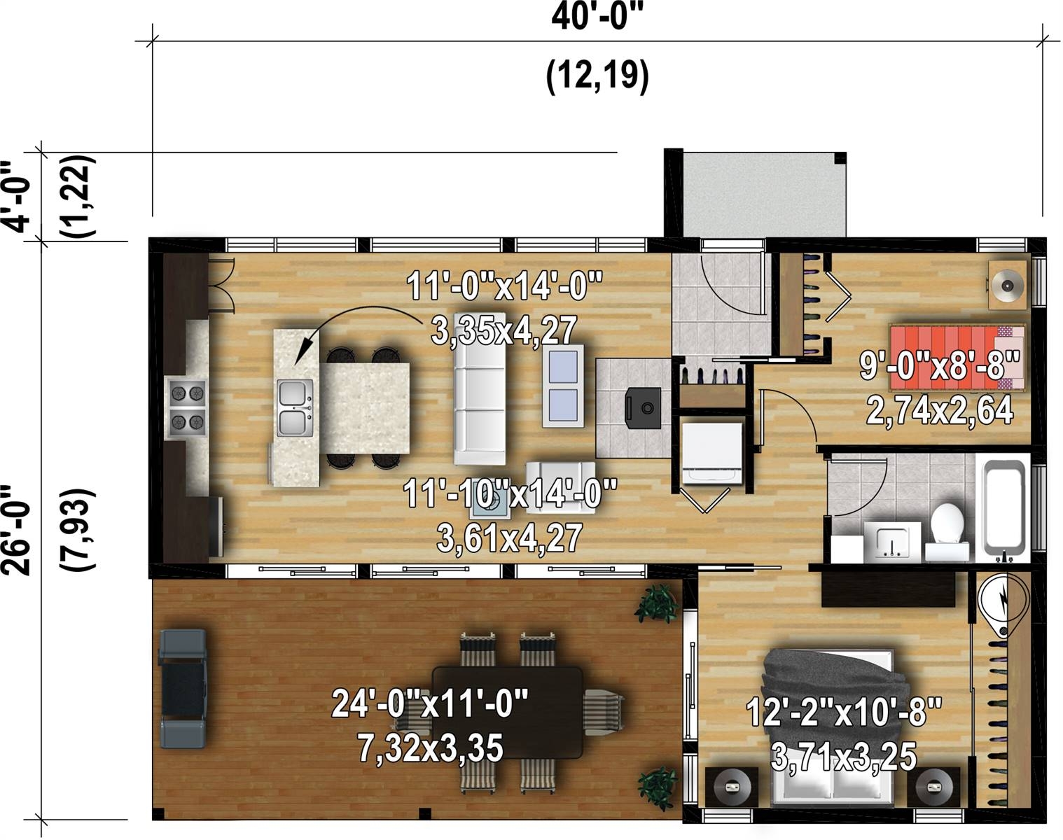 2 Bedroom House Floor Plans Free