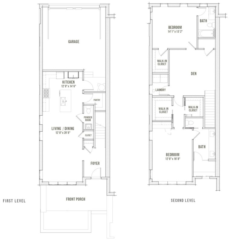 Elliott Row Homes Two Bedroom Floor Plans Elliott Germantown