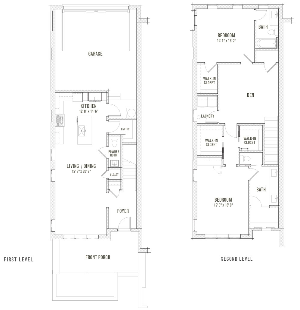 Elliott Row Homes Two Bedroom Floor Plans Elliott Germantown
