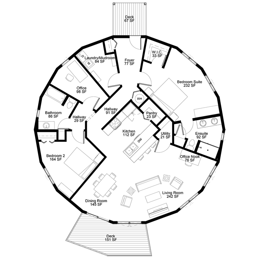 Escape Floor Plan Custom Prefab Round House Deltec Homes Escape Floor Plan Custom Prefab Round House Deltec Homes