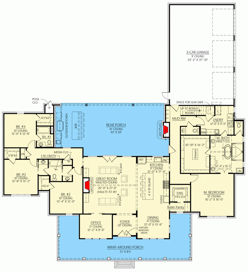 Expanded 4 Bed Modern Farmhouse Plan With Home Office And Vaulted Great Room 3127 Sq Ft Floor Plan Luxe Dreamer Expanded 4 Bed Modern Farmhouse Plan With Home Office And Vaulted Great Room 3127 Sq Ft Floor Plan Luxe Dreamer