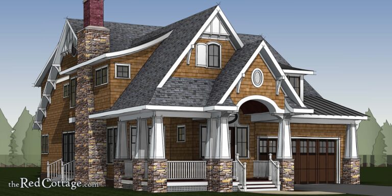 Five Bedroom Craftsman Haven House Plans The Red Cottage
