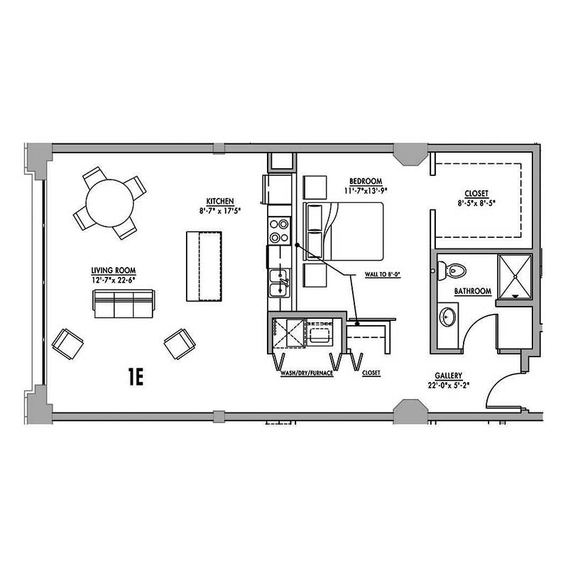 FLOOR PLAN 1E Junior House Lofts FLOOR PLAN 1E Junior House Lofts