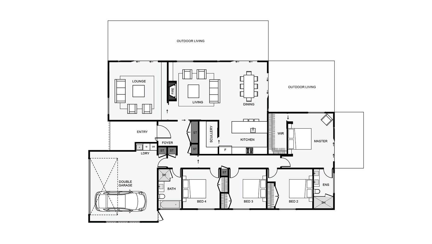 Four Bedroom Plans Johnston Builders Four Bedroom Plans Johnston Builders