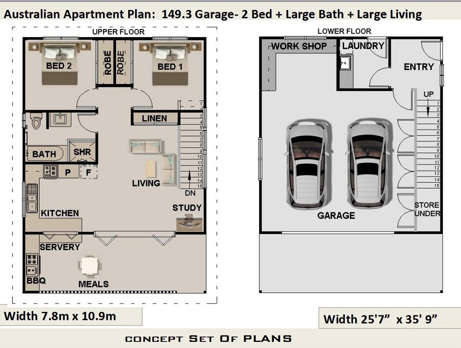 Two Bedroom And Garage House Plan Two Bedroom And Garage House Plan