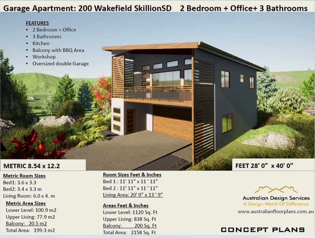 Garage Apartment granny Flat House Plan 2 Bed Office Airbnb Apartment Carriage House Skillion sd Roof House Plans For Sale Etsy Garage Apartment granny Flat House Plan 2 Bed Office Airbnb Apartment Carriage House Skillion sd Roof House Plans For Sale Etsy