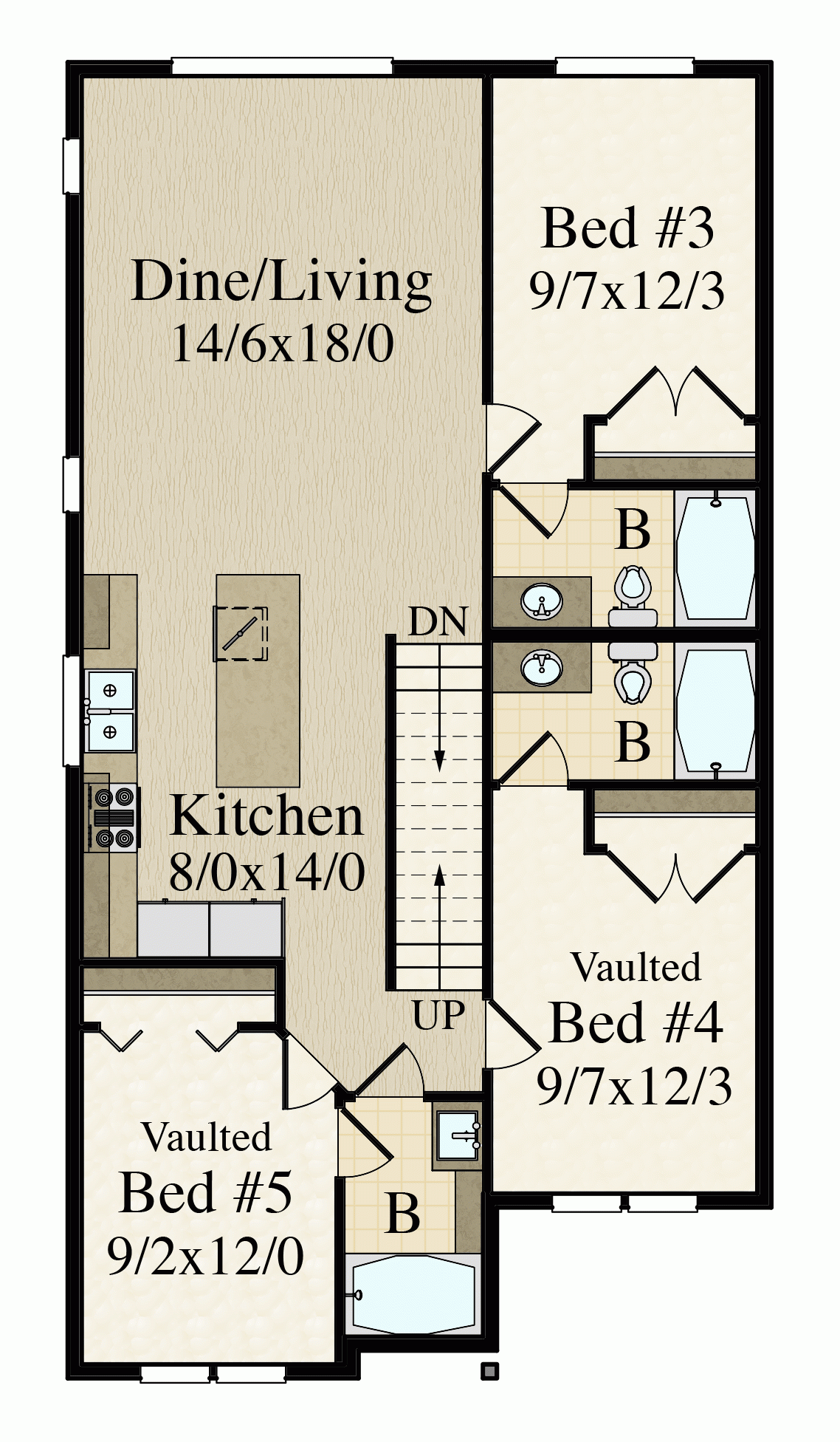 Gather Here House Plan Multi Suite Rental Home Design M 1614 644 Gather Here House Plan Multi Suite Rental Home Design M 1614 644
