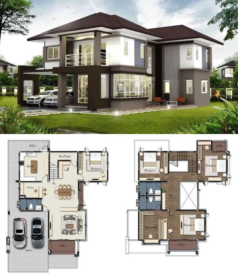 Gorgeous 2 Storey House Concept With 4 Bedrooms Gorgeous 2 Storey House Concept With 4 Bedrooms