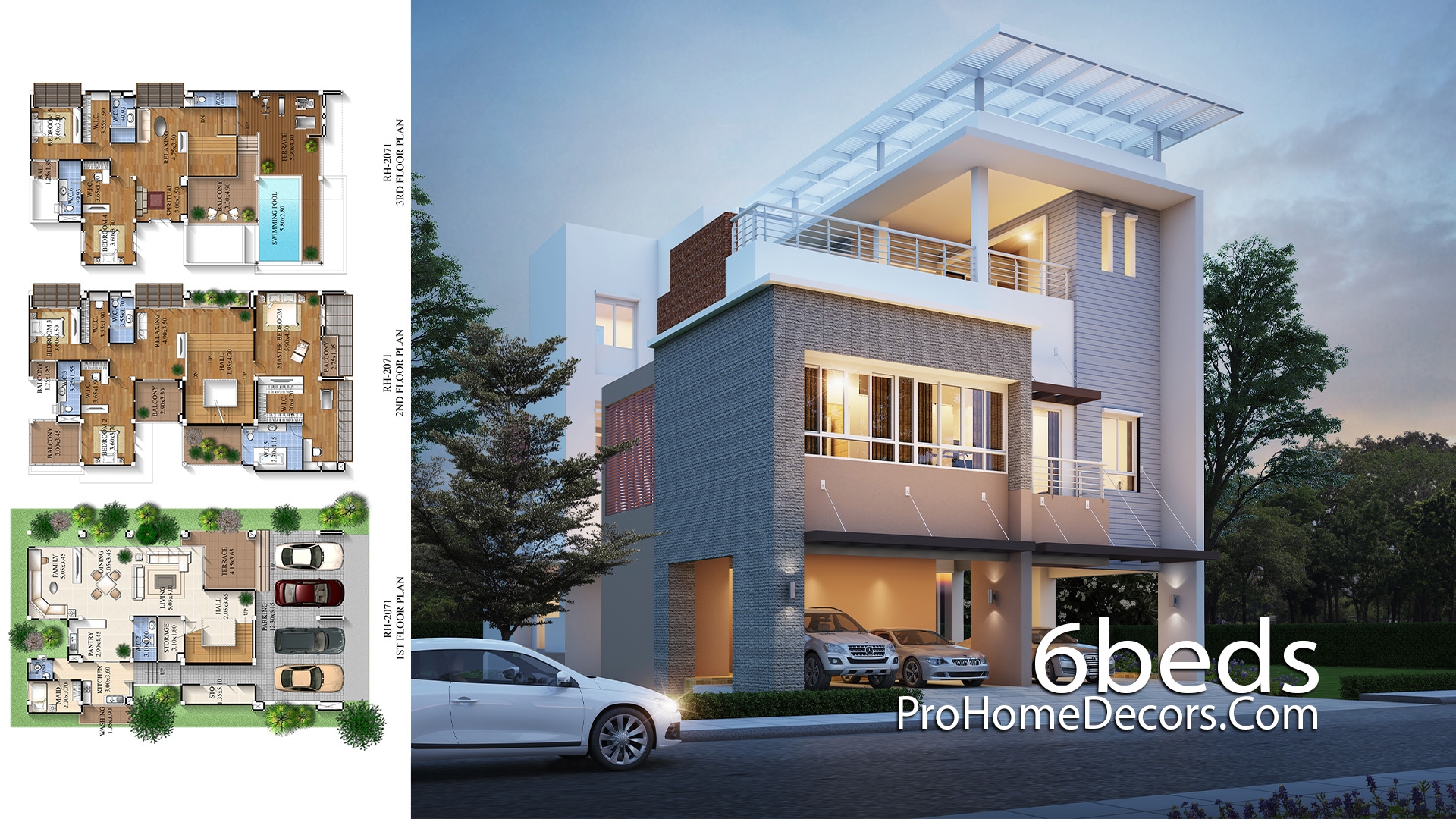 House Design Plan 12x20 Meter With 6 Bedrooms Pro Home DecorS