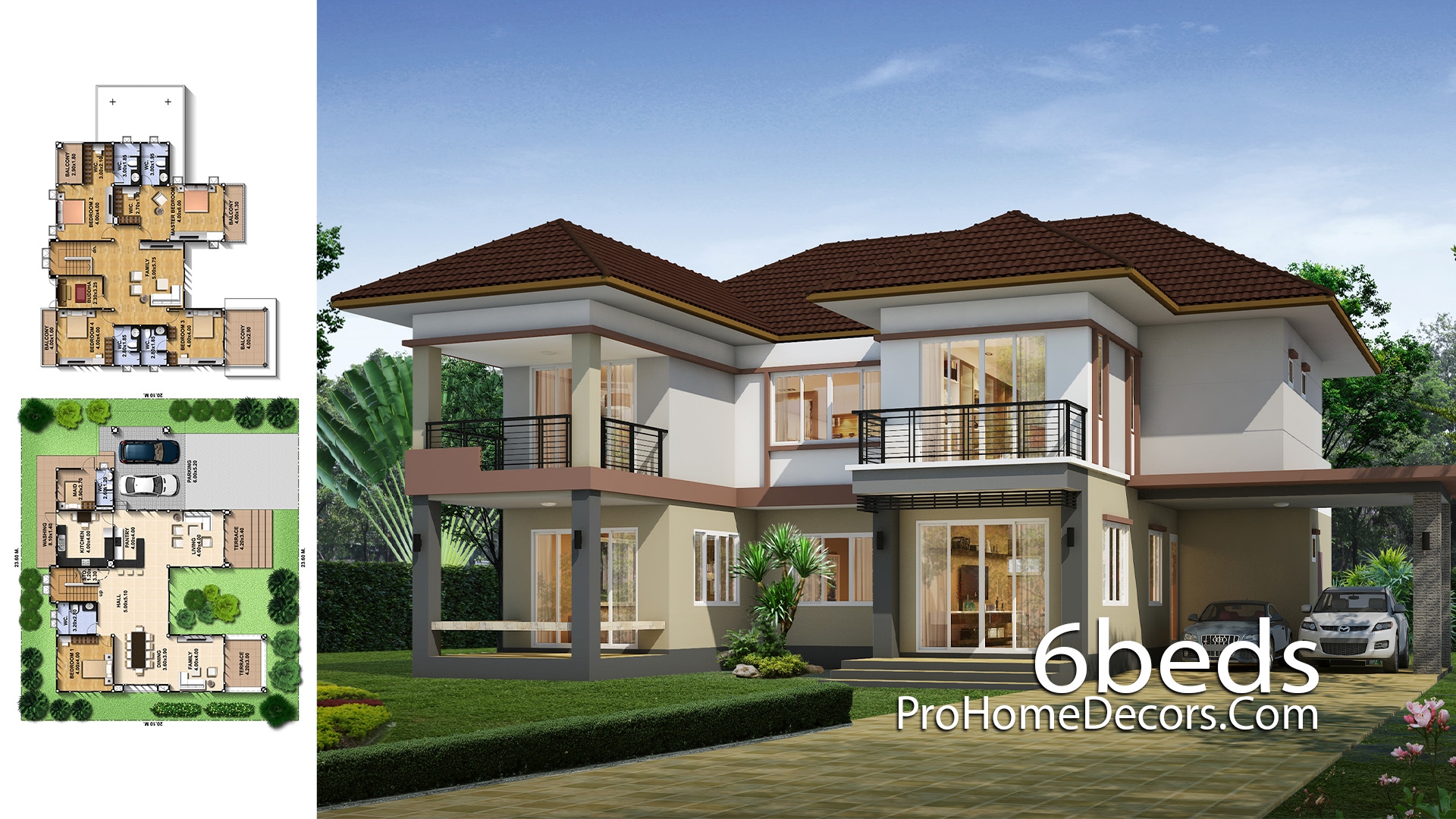 House Design Plot 23x20 Meter With 6 Bedrooms Pro Home DecorS