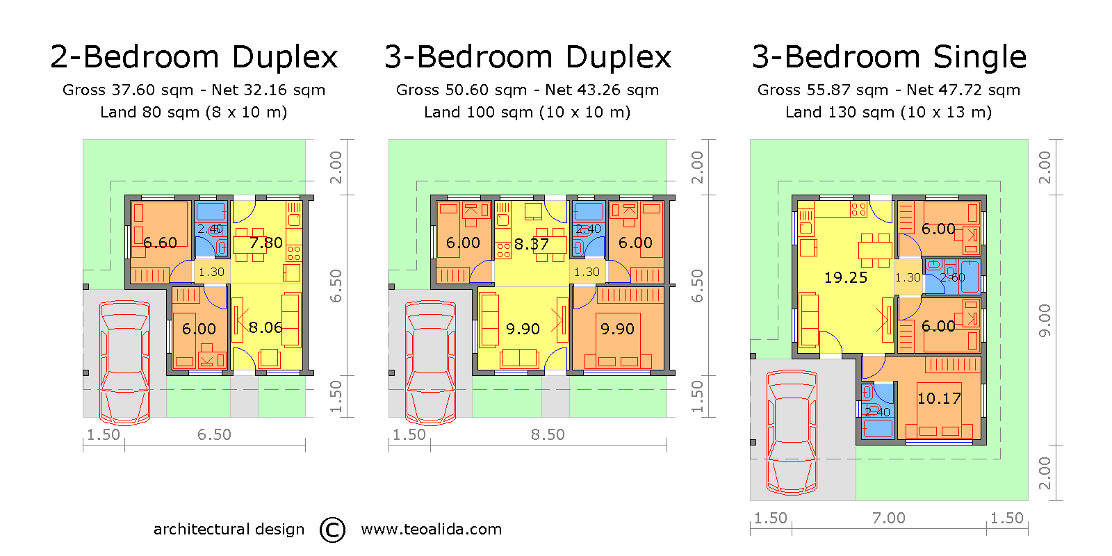 2 Bedroom Bungalow House Plans-Philippines
