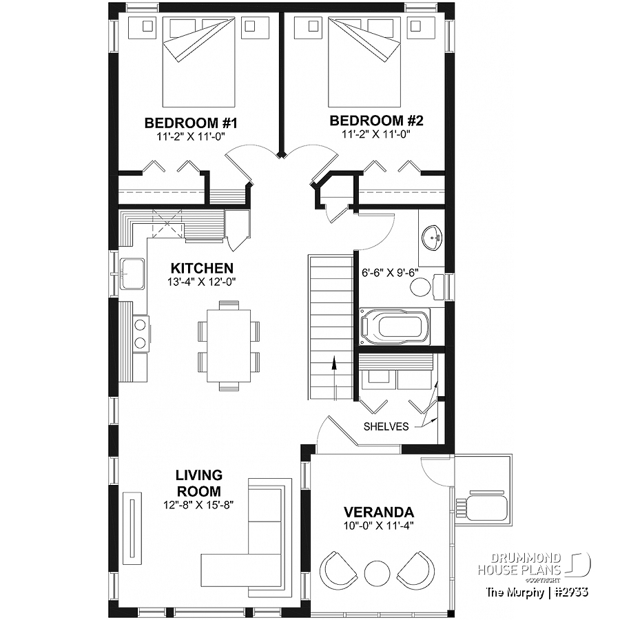 2 Bedroom With Garage House Plans 2 Bedroom With Garage House Plans