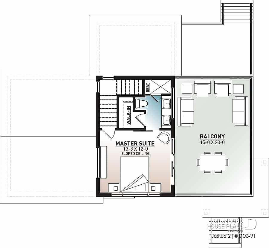 House Plan 2 Bedrooms 2 Bathrooms Garage 1703 V1 Drummond 