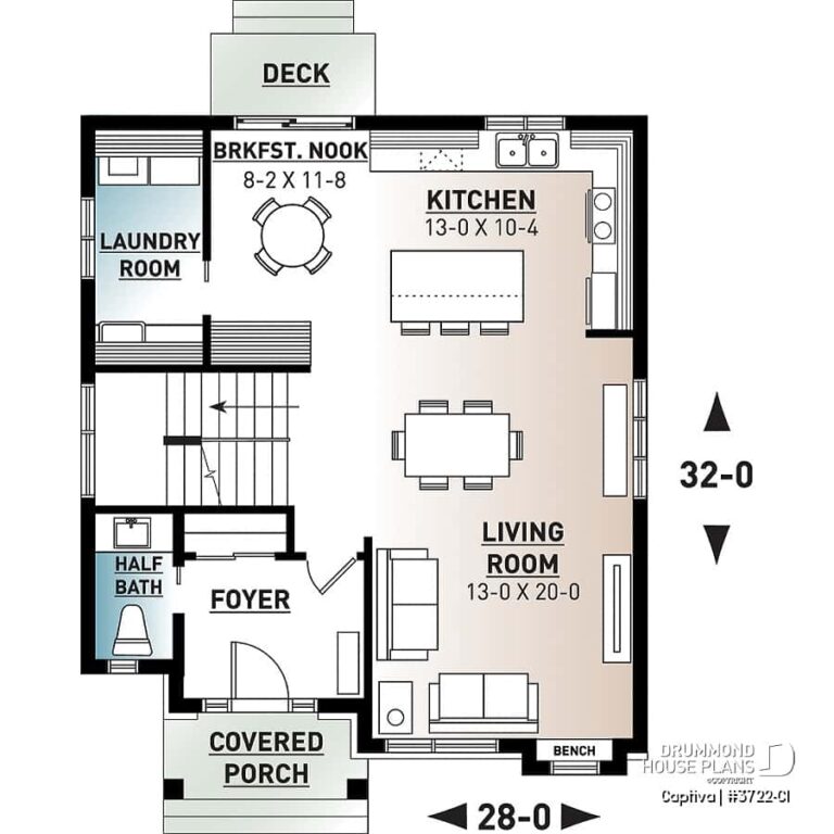 House Plan 3 Bedrooms 1 5 Bathrooms 3722 CI Drummond House Plans