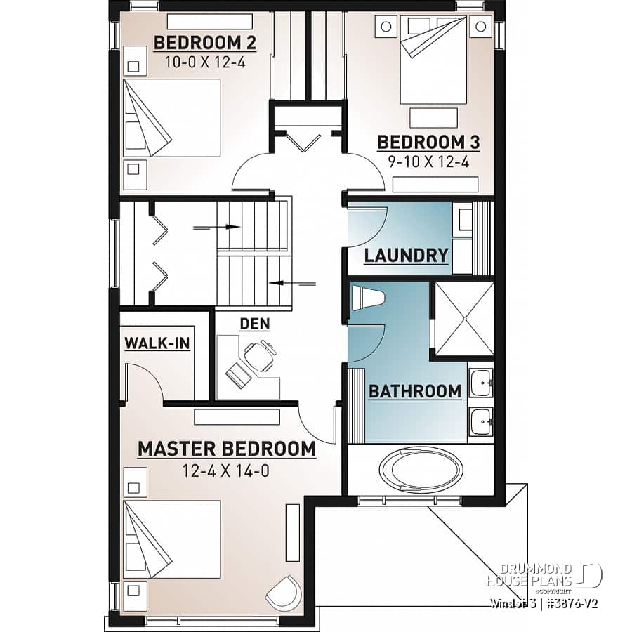 House Plan 3 Bedrooms 1 5 Bathrooms Garage 3876 V2 Drummond House Plans House Plan 3 Bedrooms 1 5 Bathrooms Garage 3876 V2 Drummond House Plans