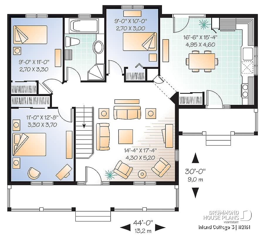 House Plan 3 Bedrooms 1 Bathrooms 2161 Drummond House Plans House Plan 3 Bedrooms 1 Bathrooms 2161 Drummond House Plans