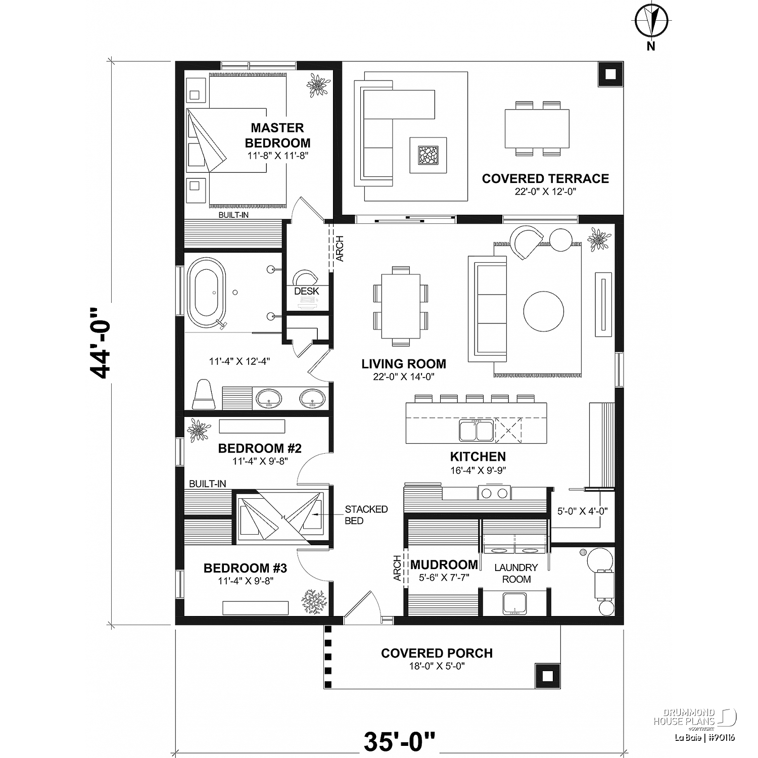 House Plan 3 Bedrooms 1 Bathrooms 90116 Drummond House Plans