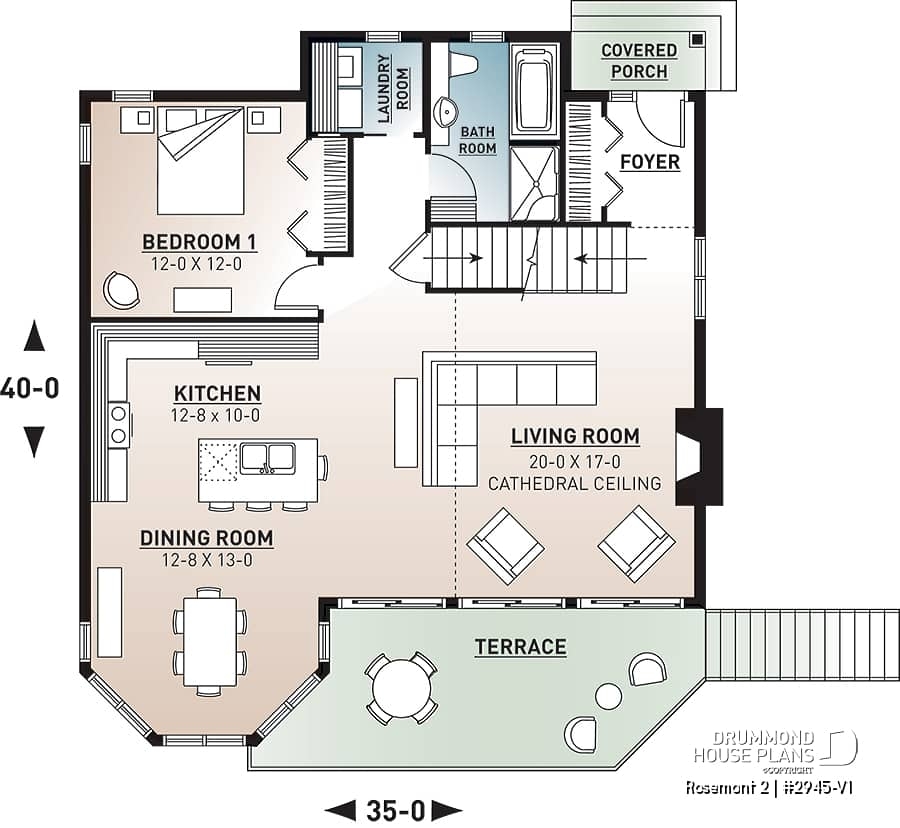House Plan 3 Bedrooms 2 Bathrooms 2945 V1 Drummond House Plans