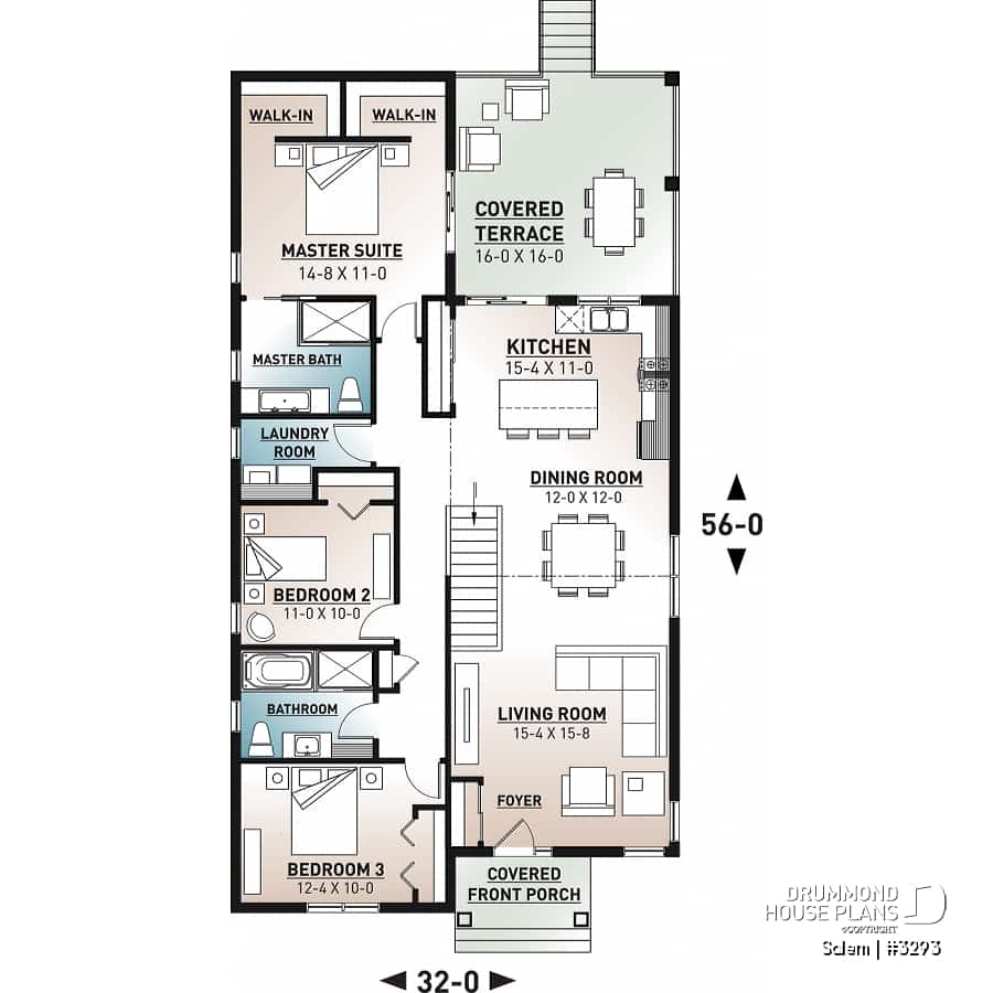 House Plan 3 Bedrooms 2 Bathrooms 3293 Drummond House Plans House Plan 3 Bedrooms 2 Bathrooms 3293 Drummond House Plans