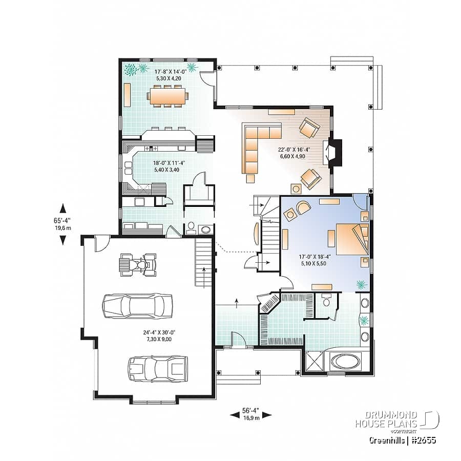 House Plan 4 Bedrooms 2 5 Bathrooms Garage 2655 Drummond House Plans