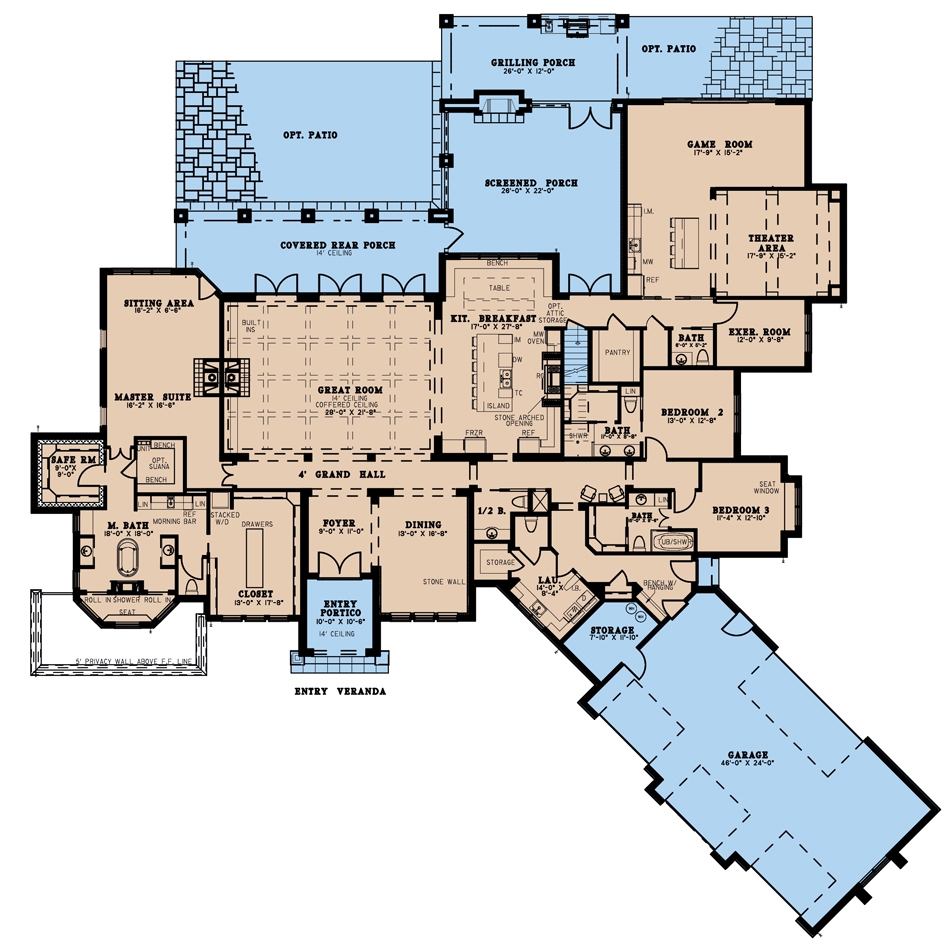 House Plan 5247 Grande Vista Tuscany Village House Plan