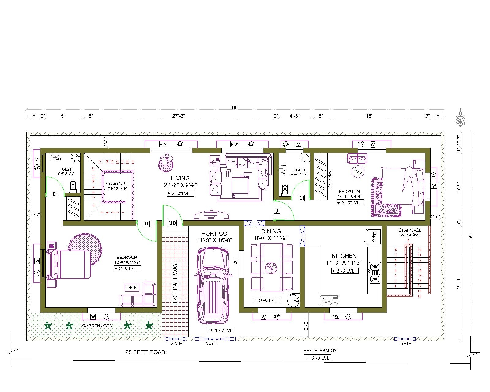 HOUSE PLAN 60 X 30 SOUTH FACING HOUSE PLAN 60 X 30 SOUTH FACING