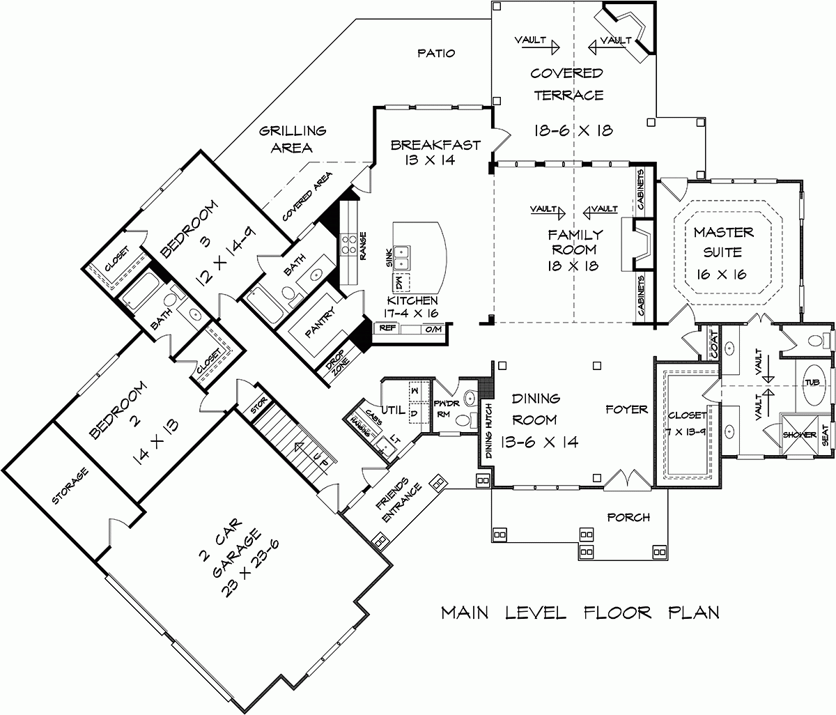 1 Story 6 Bedroom House Plans