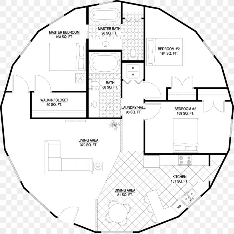 Round 2 Bedroom House Plan Design