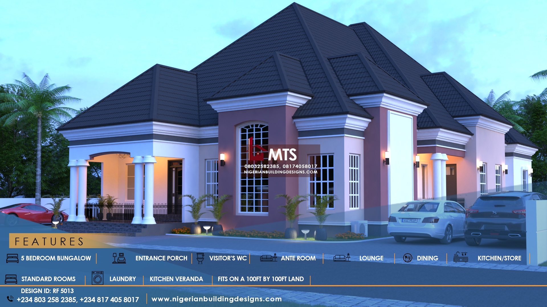 Bungalow 5 Bedrooms House Plan Bungalow 5 Bedrooms House Plan