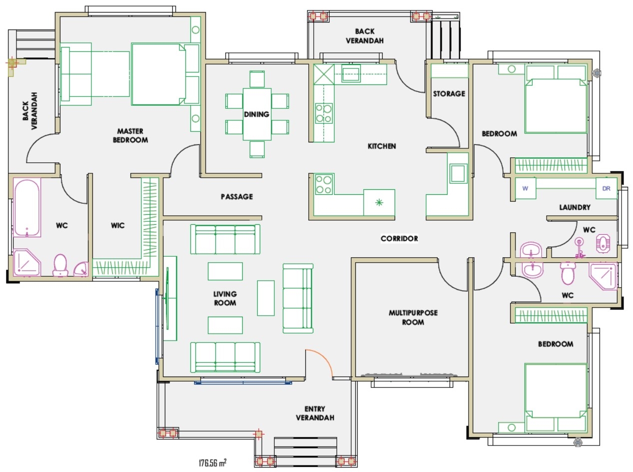 House Plan ID 27318 4 Bedrooms With 3168 1575 Bricks And 122 Corrugates House Plan ID 27318 4 Bedrooms With 3168 1575 Bricks And 122 Corrugates