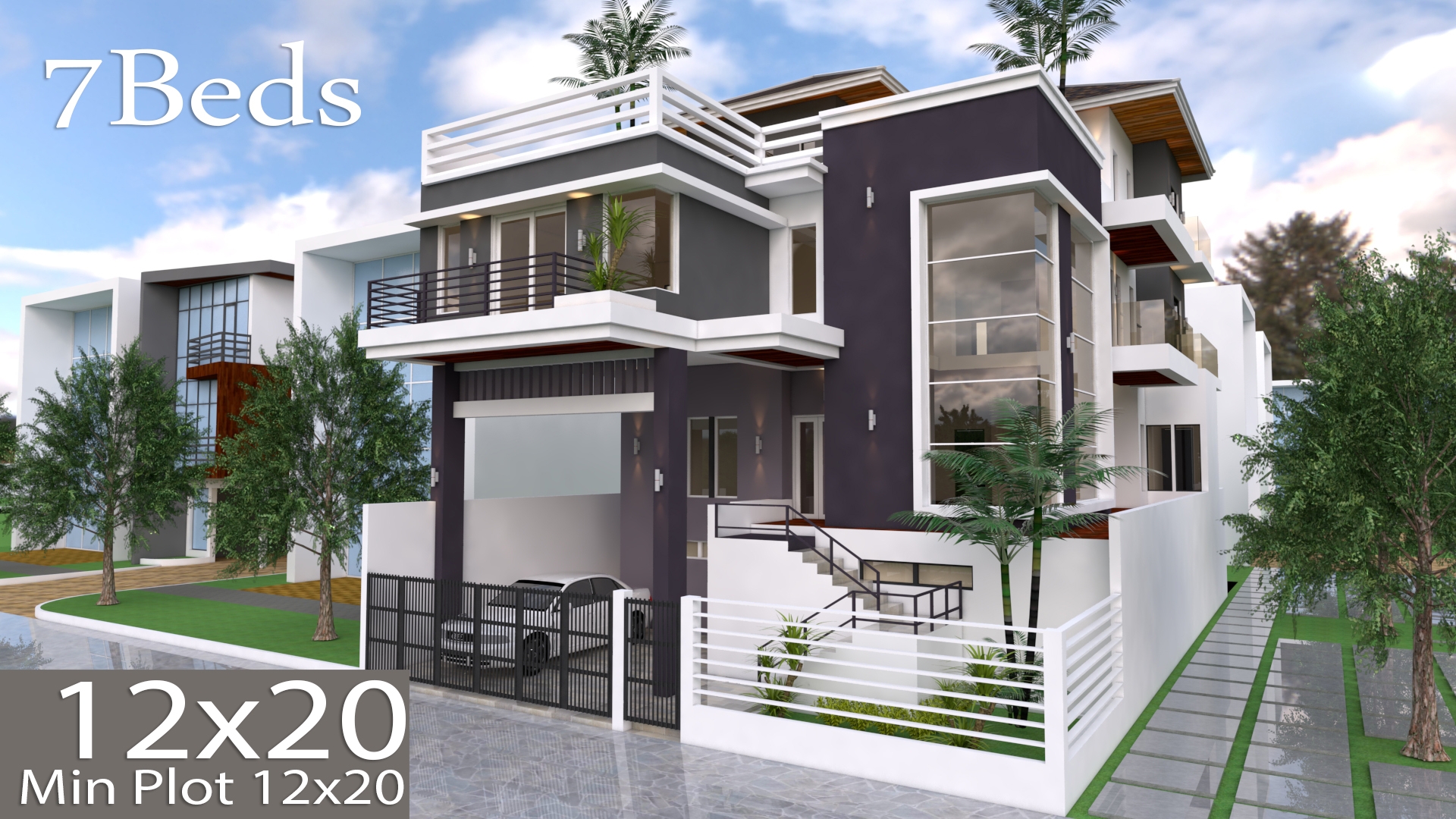 House Plans 12mx20m With 7 Bedrooms SamHousePlans House Plans 12mx20m With 7 Bedrooms SamHousePlans