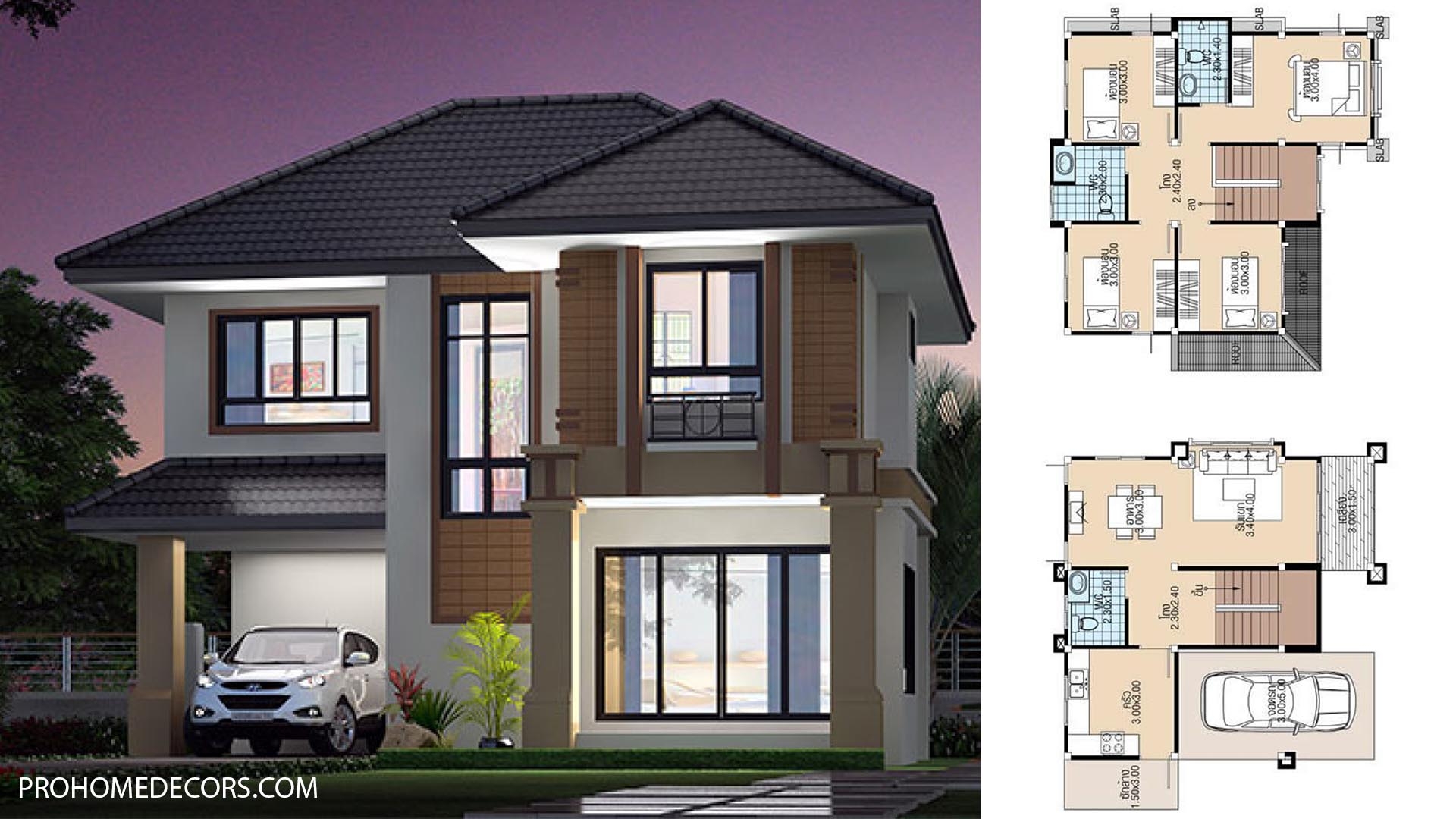 House Plans 8 3x8 8 With 4 Bedrooms Pro Home DecorS