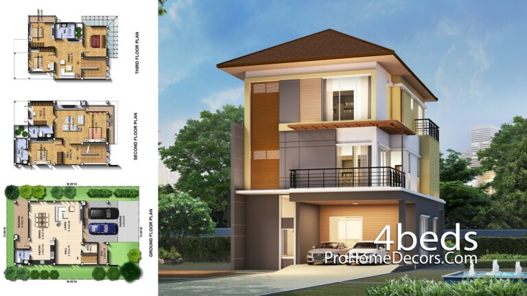 House Plans Idea 8 7x13 Meter With 4 Bedrooms Pro Home DecorS