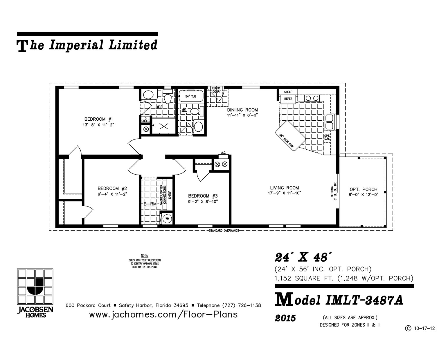IMLT 3487A Mobile Home Floor Plan Ocala Custom Homes IMLT 3487A Mobile Home Floor Plan Ocala Custom Homes